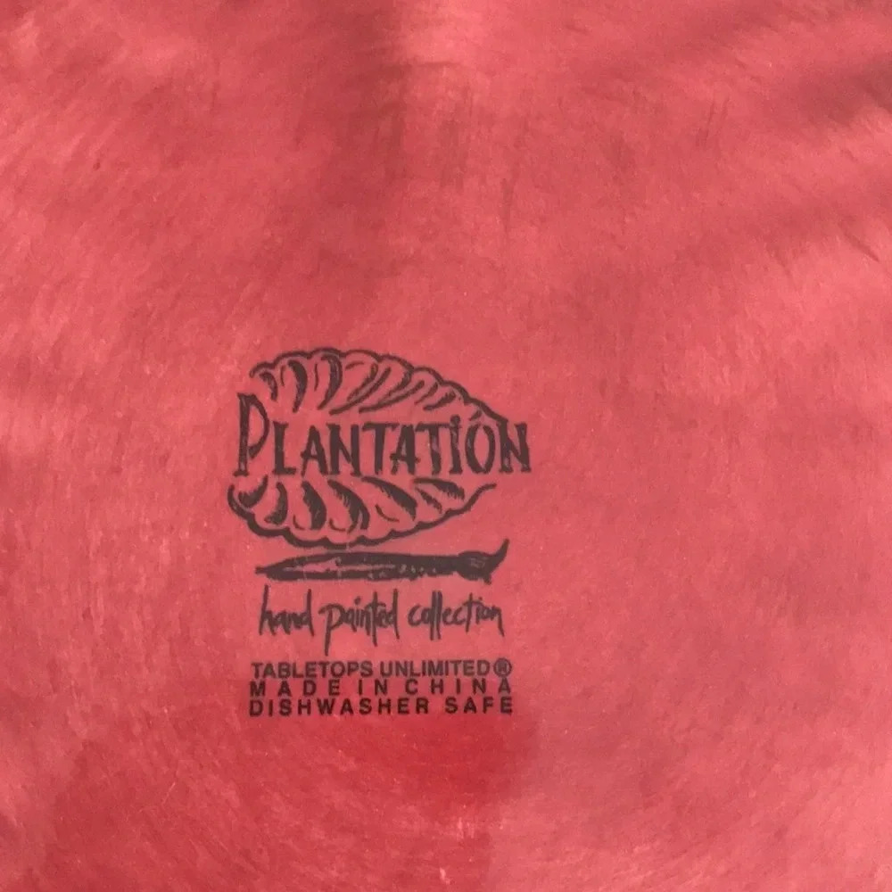 Plantation Handpainted Collection Plate - Picture 4 of 4
